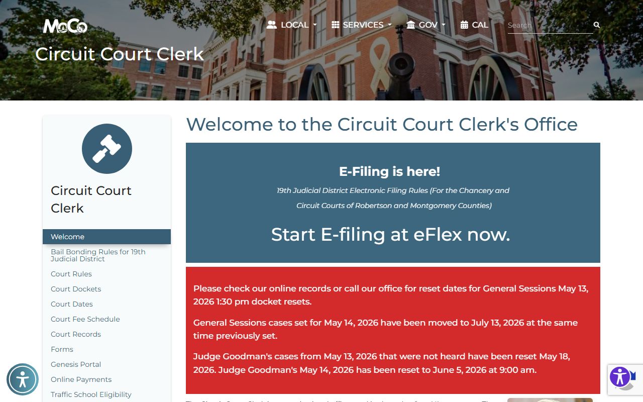 Montgomery County Circuit Court Clerk office